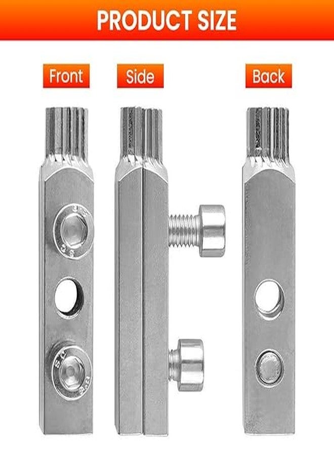 SUNBEET Faucet Angle Valve Broken Wire Extractor Adjustable Broken Valve Extractor Universal Screw Extractor Tool Broken Bolt Remover for 1/2 in and 3/4 in Stripped Thread, Stainless Steel Made - Image 5